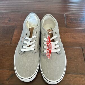 Vans Men's Gray Canvas Sneakers- new